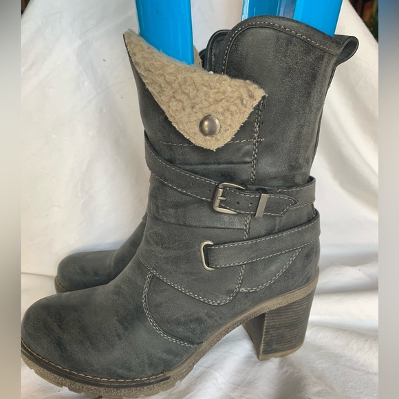 REBELS GREY MOTORCYCLE BOOTS - Picture 3 of 11